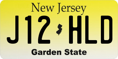 NJ license plate J12HLD