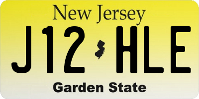 NJ license plate J12HLE