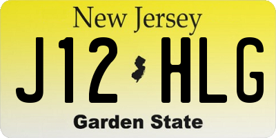 NJ license plate J12HLG