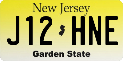 NJ license plate J12HNE