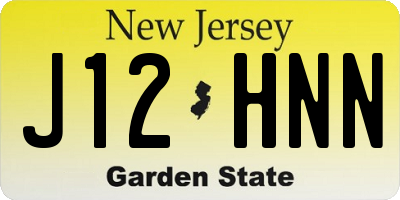 NJ license plate J12HNN