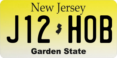 NJ license plate J12HOB