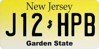 NJ license plate J12HPB