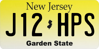 NJ license plate J12HPS