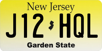 NJ license plate J12HQL