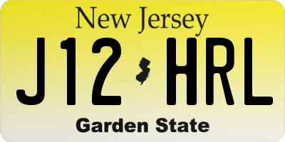 NJ license plate J12HRL