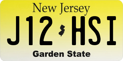 NJ license plate J12HSI