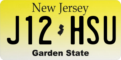 NJ license plate J12HSU