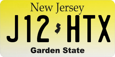 NJ license plate J12HTX