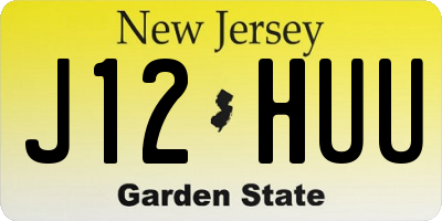 NJ license plate J12HUU