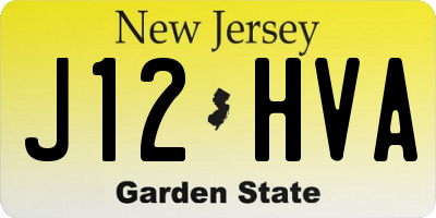 NJ license plate J12HVA