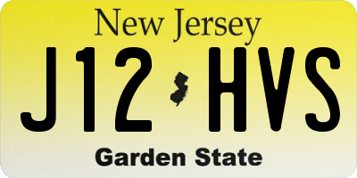 NJ license plate J12HVS