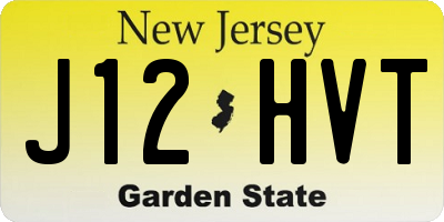 NJ license plate J12HVT