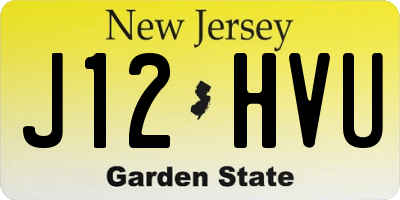 NJ license plate J12HVU
