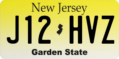 NJ license plate J12HVZ