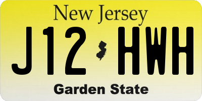 NJ license plate J12HWH