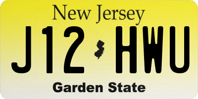 NJ license plate J12HWU