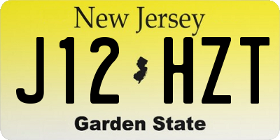 NJ license plate J12HZT