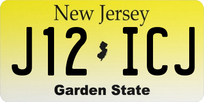 NJ license plate J12ICJ