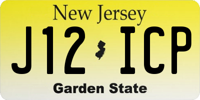 NJ license plate J12ICP