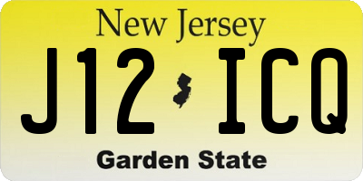 NJ license plate J12ICQ