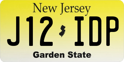 NJ license plate J12IDP