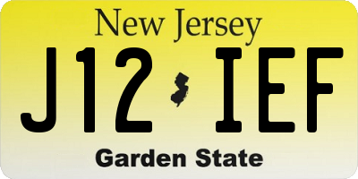 NJ license plate J12IEF