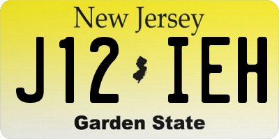 NJ license plate J12IEH