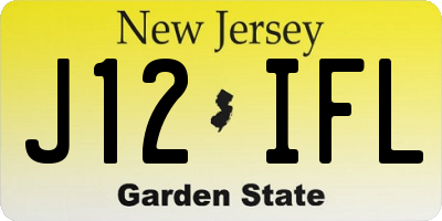 NJ license plate J12IFL