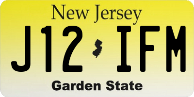 NJ license plate J12IFM