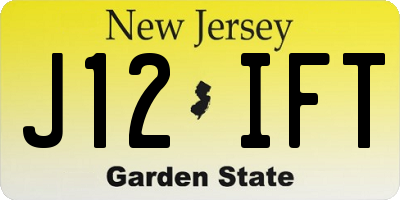 NJ license plate J12IFT