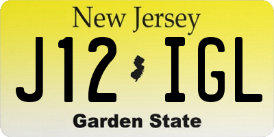 NJ license plate J12IGL