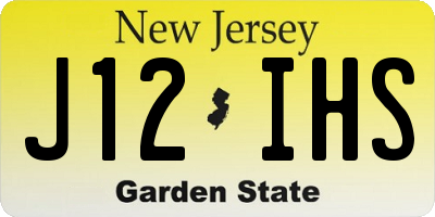 NJ license plate J12IHS