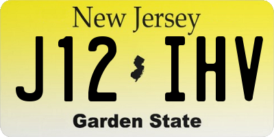 NJ license plate J12IHV