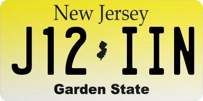 NJ license plate J12IIN