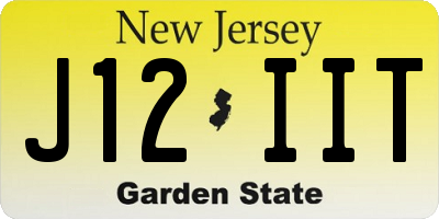 NJ license plate J12IIT