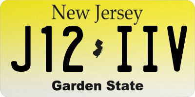 NJ license plate J12IIV
