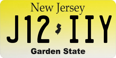 NJ license plate J12IIY
