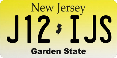 NJ license plate J12IJS