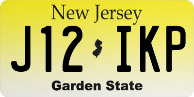 NJ license plate J12IKP