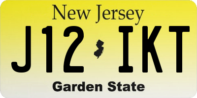 NJ license plate J12IKT