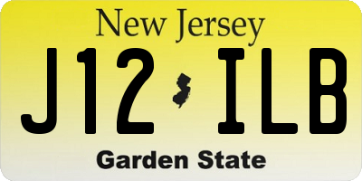 NJ license plate J12ILB
