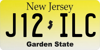 NJ license plate J12ILC