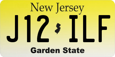 NJ license plate J12ILF