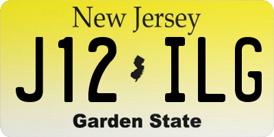 NJ license plate J12ILG