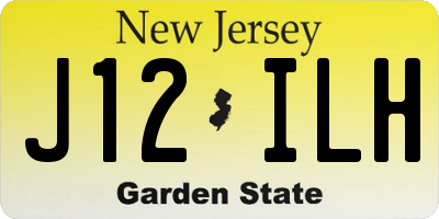 NJ license plate J12ILH