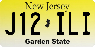 NJ license plate J12ILI