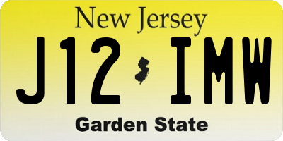 NJ license plate J12IMW