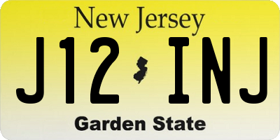 NJ license plate J12INJ