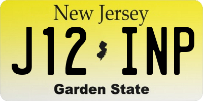 NJ license plate J12INP